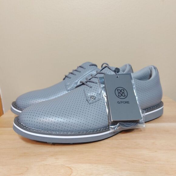 G/Fore Gallivanter Perforated Leather Golf Shoes Grey GMF00007 Men's Size 11.5 - Picture 3 of 7